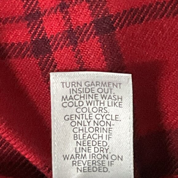 J Jill Top‎ Womens Sz 1X Red Black Plaid Corduroy Button Up Pleated Shirt Blouse - Picture 8 of 12